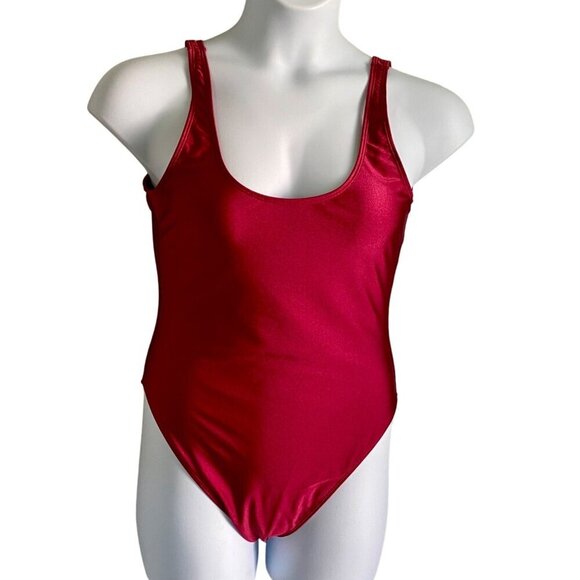 Dixperfect Malibu Retro Inspired High Cut Low Back One Piece Swimsuit XL NEW - Picture 2 of 11